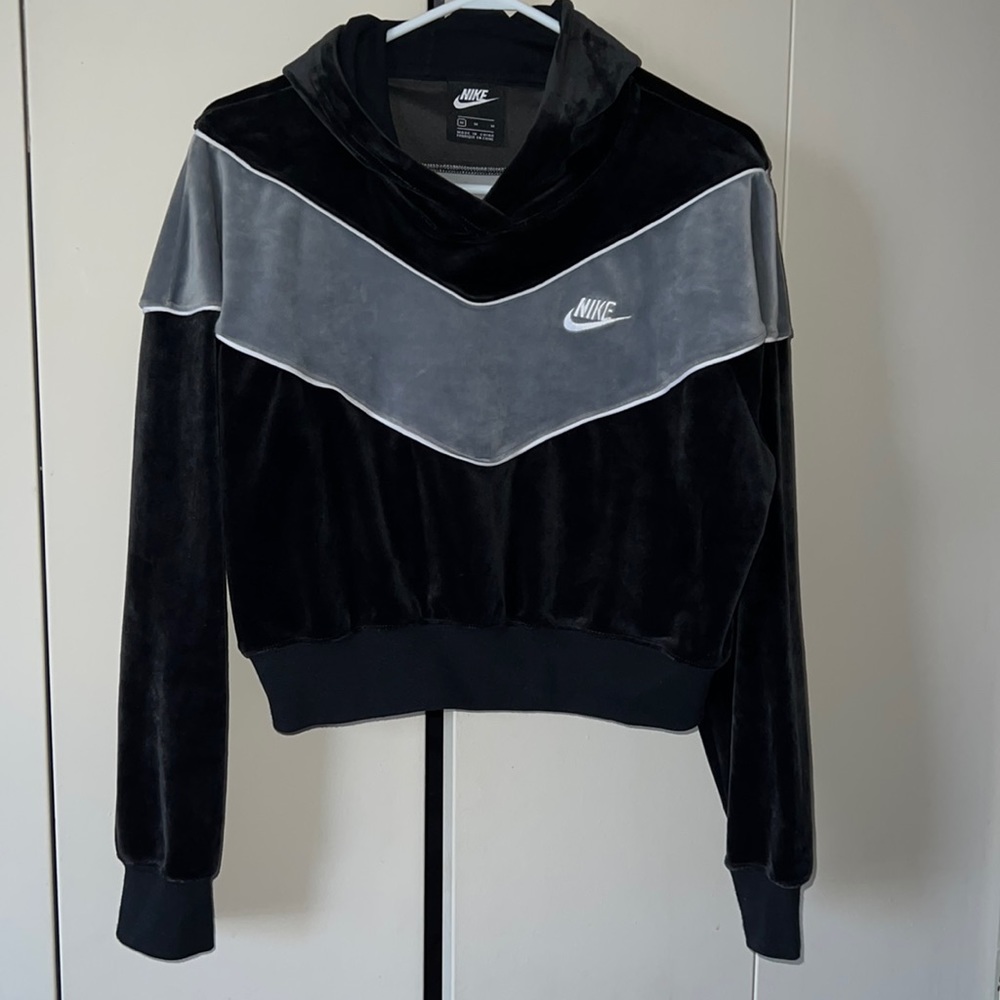 Nike Velour Cropped Hoodie